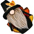 thumbnail image 5 of Thanksgiving Plush Gnome, Fall Plush Elf Doll Ornament, Large Handmade Elf Figurine Decor For Thanksgiving Autumn Desktop Ornament1pcsblack, 5 of 5