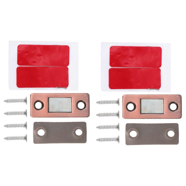 Magnetic Door Stops 4Pcs Household Sliding Door Catch Compact Design Red Manganese Steel For Closet Bathroom Kitchen