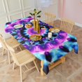 thumbnail image 3 of Colorful Tie Dye Mandala Pattern Rectangle Tablecloth 60"x120",Waterproof Polyester Rectangle Table Cloth, Wipeable Spillproof Polyester Tablecloth for Dining, Camping, Indoor and Outdoor, 3 of 6