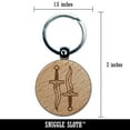 thumbnail image 2 of Daggers and Knives for a Thief or Rogue Round Keychain Charm Tag - Engraved Wood, 2 of 6
