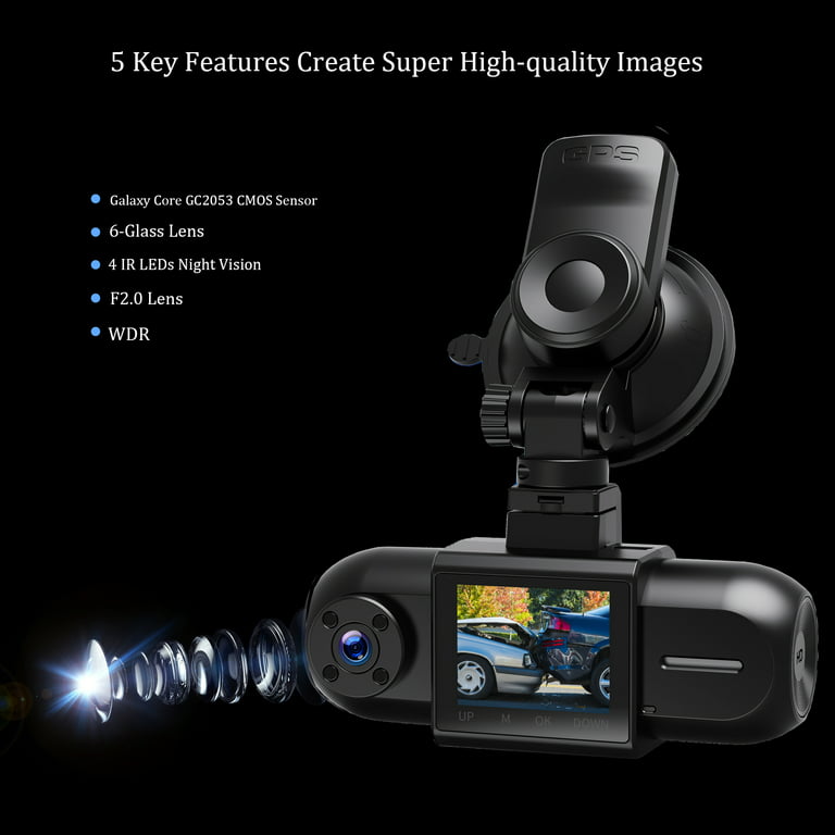 BEST DUAL DASH CAM 1080P WITH REAL NIGHT VISION