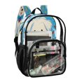 thumbnail image 2 of Large Clear PVC Backpack Heavy Duty See Through Backpack for Adults Work Travel, Festive White Puppy Printed 12L, 2 of 8