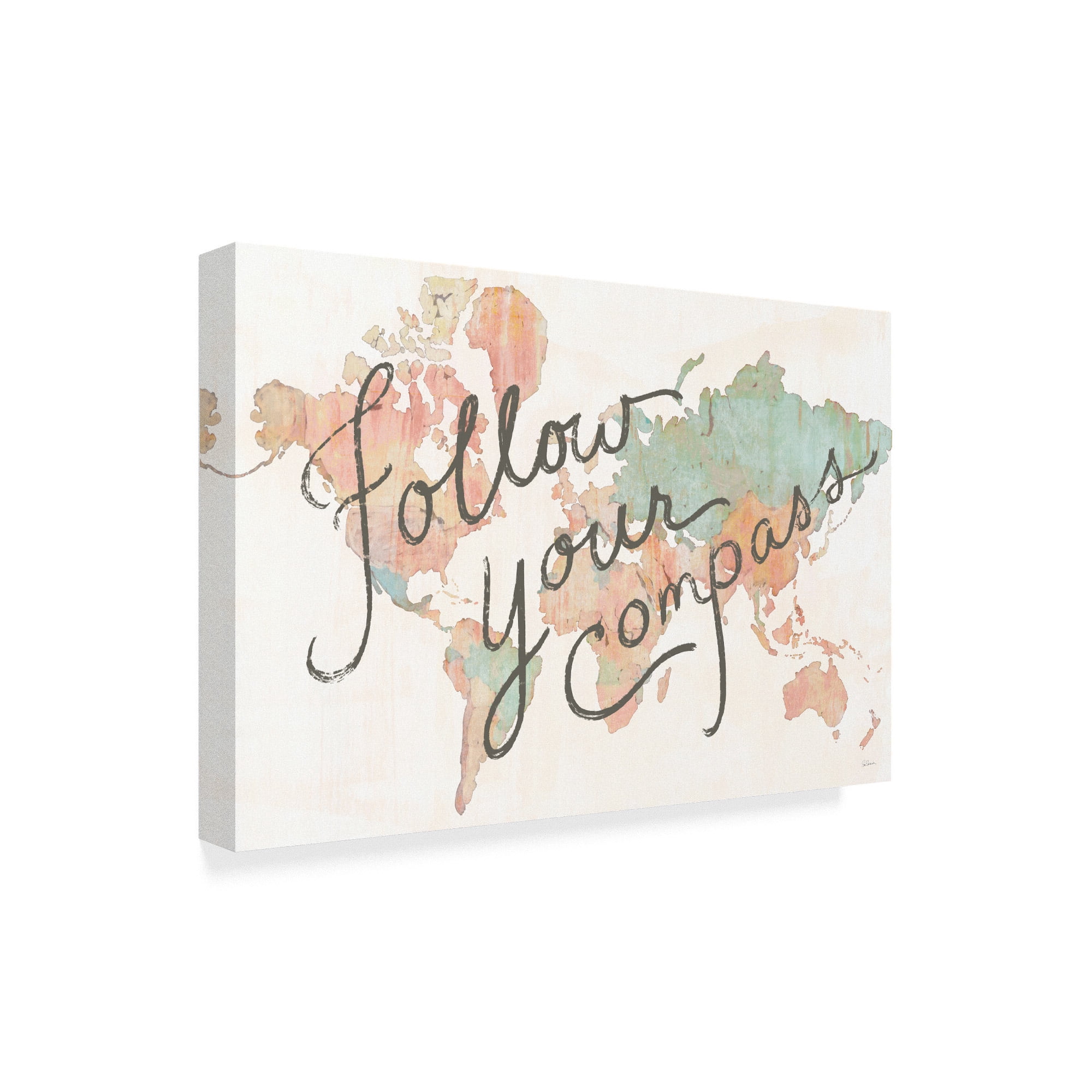 Trademark Fine Art 'Across the World v2' Canvas Art by Sue Schlabach