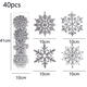 thumbnail image 2 of 40 adornos de copos de nieve con purpurina, adornos de Navidad de copos de nieve de plástico para decoraciones de árboles de Navidad Adepaton CPB-SSW224-5, 2 of 5