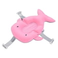 thumbnail image 4 of Lavabo para bebé con hebilla de 3 posiciones y ajuste de rotación, drenaje rápido, cojín para recién nacidos de 0 a 6 meses, color rosa, 4 of 14