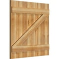 thumbnail image 2 of 32 1/4"W X 32"H Timbercraft Six 5 3/8" Boards Joined Board-N-Batten Shutters W/Z-Bar, Rough Sawn Western Red Cedar (Per Pair), 2 of 13