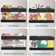 thumbnail image 4 of Tool Organizer Wall Mount Garage Storage Wall Organizer Garden Tool Storage Rack with PC fabric bag holder with Hooks with Straps use for Ski Gears Rake Shovel Yard Tool, 4 of 7