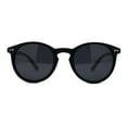 thumbnail image 3 of Mens Polarized Iconic Keyhole Horn Rim Hipster Sunglasses Matte Black, 3 of 4