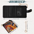 thumbnail image 3 of Small Wallet For Women Bifold Leather Pocket Coin Credit Card Holder With RFID Blocking Colorful Fox Face, 3 of 6