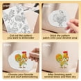 thumbnail image 4 of 34Pcs Floral Chicken Water Soluble Hand Sewing Stabilizers 8.3"x11.7" Flower Chiken Embroidery Pattern Stabilizer 4 Sheets Animal Stick and Stitch Embroidery Paper Sticker, 4 of 7