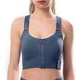 thumbnail image 3 of Zipper Adjustable Sports Bra For Women, High Impact Zip Front Sports Bra Post Surgery Bra With Adjustable Straps High Support, 3 of 5