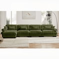 thumbnail image 5 of Modern Velvet L Shaped Sectional Sofa for Living Room, 220×80×75cm, 5 of 14