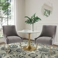 thumbnail image 7 of Clihome Dining Chairs Set of 2, Upholstered Velvet Accent Chairs, Gray, 7 of 7