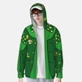 thumbnail image 2 of Balery St Patrick's day Sudadera ligera de manga larga con capucha y protección solar UPF 50+ para hombre y mujer, ideal para pesca y running-Large, 2 of 7
