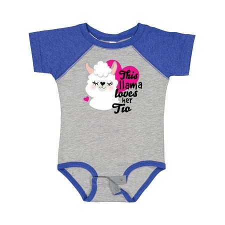 

Inktastic Valentines Day This Llama Loves Her Tio Gift Baby Girl Bodysuit