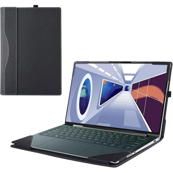 Laptop Cover Case for 2022-2024 13.3" Lenovo Yoga 6 13ABR8 | 13ALC7 Series Notebook Computers(NOT Working with Other Lenovo Models). 2-in-1 PU Leather Detachable Sleeve