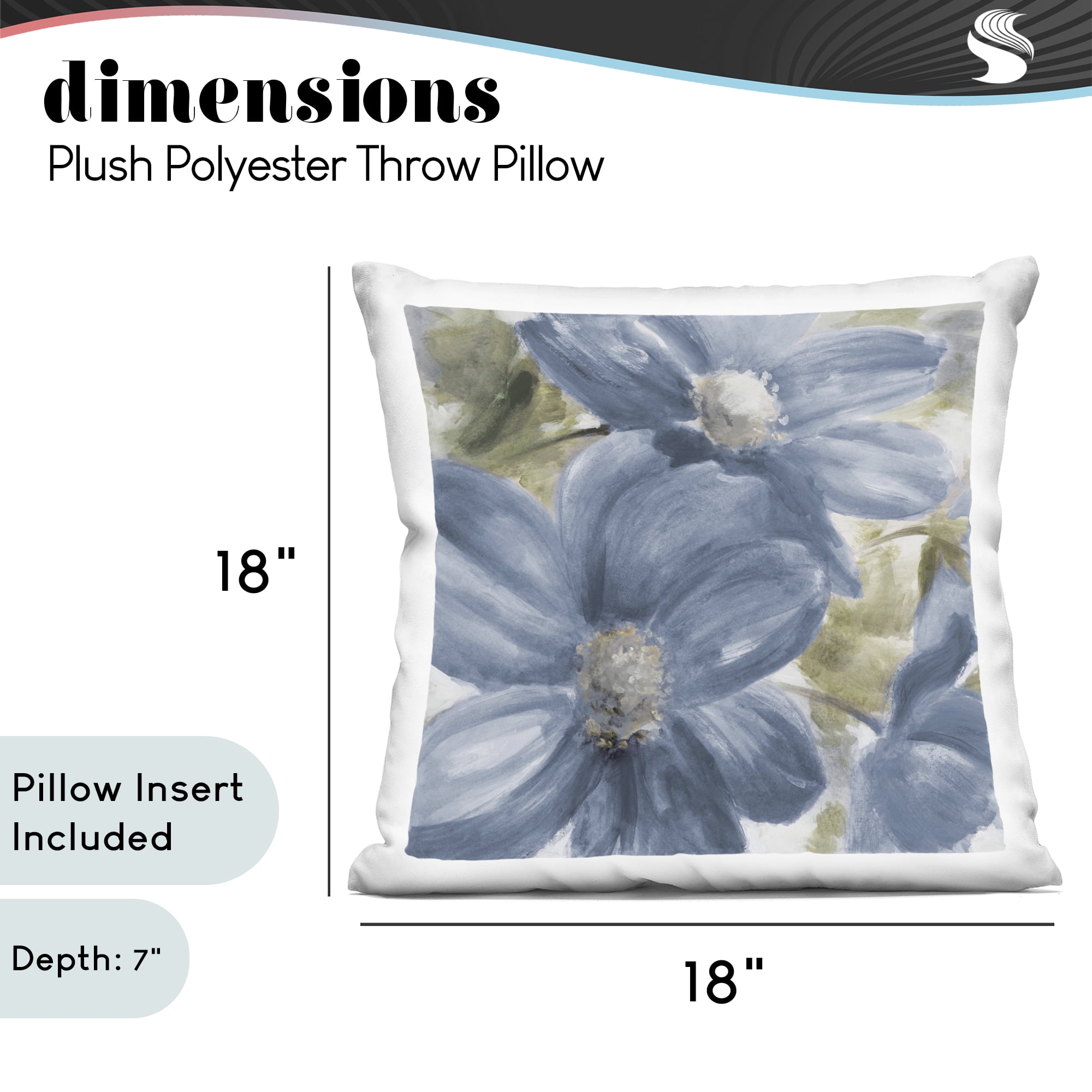 Stupell Industries Walk In Blue Beauty Decorative Printed Throw Pillow, design by Lanie Loreth
