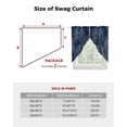 thumbnail image 6 of Navy Blue Marble Swag Valances for Windows, Modern Golden Geometric Abstract Rod Pocket Sheer Valances for Large Windows, Swag Toppers Light Filtering for Kitchen Living Room 2 Panels 36''x45'', 6 of 6