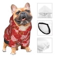 thumbnail image 3 of Honeii Rose Flowers Print Small Dog Hoodies Pet Hooded Sweatshirts Fall Winter Puppy Cat Sweaters Warm Clothes for Small Dogs Outfits Costume-X-Small, 3 of 7