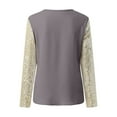 thumbnail image 5 of Shirts for Women Sequin Shirt Grey Long Sleeve Sparkly Shirt Glitter Tops Elegant Tops Womens Holiday Outfit, 5 of 5