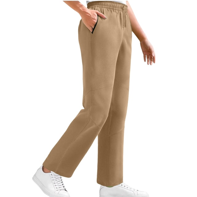 aidice Womens Cargo Pants Wide Leg High Waisted Drawstring Casual Workout Athletic Running Trousers with Pockets