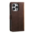 thumbnail image 6 of Wallet Case for iPhone 14,Decase Double Color Retro Style Protective PU Leather Folio Cover with Card Holder & Hand Strap,Men Women Stylish Flip Case,for Apple iPhone 14 - Brown, 6 of 6