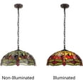 thumbnail image 6 of CHLOE Lighting Empress Tiffany-Style Blackish Bronze 3 Light Hanging Pendant 18" Wide, 6 of 6