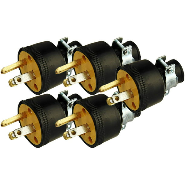Black Duck Brand Male Extension Cord Replacement Electrical Plug Ends