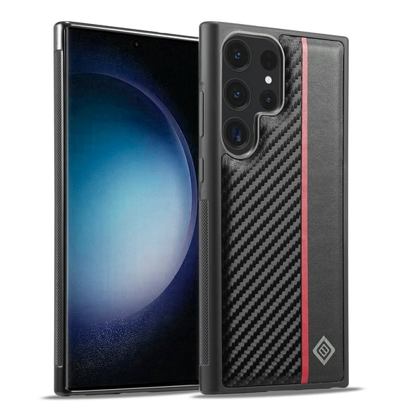 for Samsung Galaxy S25 Ultra Aramid Fiber Case, Luxury Carbon Fiber Texture Cases Hard PC Bumper Shockproof Protective Cover for Samsung Galaxy S25 Ultra, Black