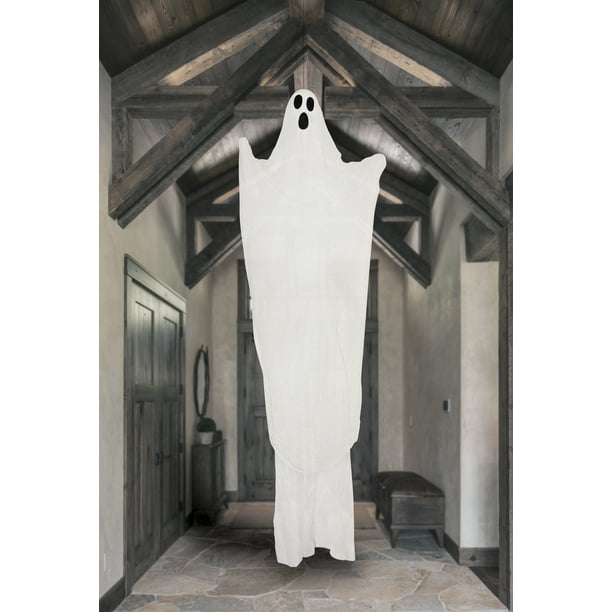 Way to Celebrate Halloween Hanging Ghost Decoration, White