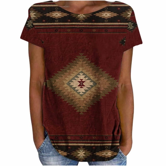 Womens Tops Under $5 Women Crewneck T Shirts Print Tees Short Sleeve T Shirt Blouse Tops