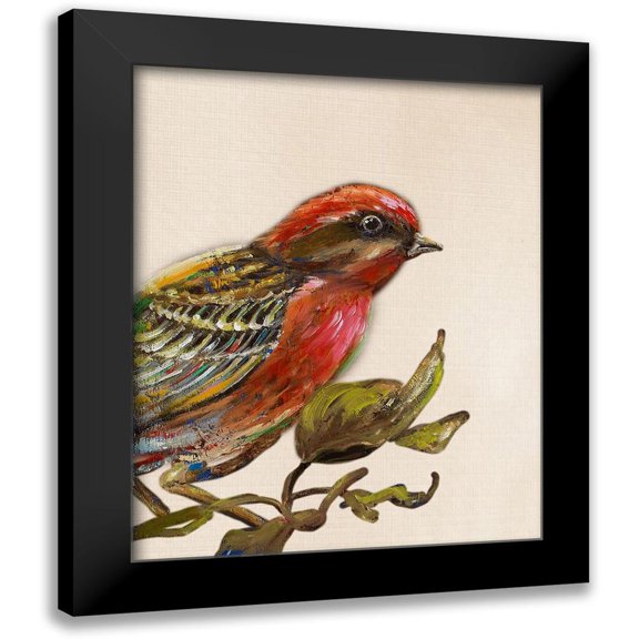 Pinto, Patricia 12x14 Black Modern Framed Museum Art Print Titled - Bird on Perch I