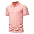 thumbnail image 1 of YDLCAFD Mode Hommes Printemps Été Décontracté Manches Courtes Col Rabattu T-Shirts Imprimés Haut Blouse, 1 of 5
