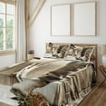 thumbnail image 2 of Ambesonne Black White Fitted & Top Sheet Set with Shams, Wild Vintage Rodeo, Sepia and Beige, 2 of 5