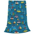 thumbnail image 2 of Fuzoiu Transportations with Buildings Print Ultra-Soft Micro Fleece Blanket,All Seasons Flannel Throw, Lightweight Blanket for Bed, Sofa, Couch, Movie Night, Camping, and Travel-80"x60", 2 of 7