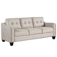 thumbnail image 3 of CRO Decor 3 Piece Sectional Sofa Set Living Room Linen Furniture (Beige), 3 of 11