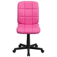 thumbnail image 3 of Kingfisher Lane Modern Vinyl Quilted Mid-Back Office Chair in Pink, 3 of 6