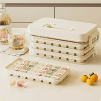 Double Press Type Ice Making Box with Lid and Bin, 3 Pack Ice Cube Trays for Freezer, 84 PCS Easy-Release Ice Molds for Drinks, Coffee, Cocktails, Whiskey, Food-Grade & Spill-Proof Design