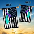 thumbnail image 3 of Suicide Prevention Awareness America Flag Teal And Purple Ribbon (28" x 40") USA House Flag Premium Decorative Yard Outdoor Flags, 3 of 3
