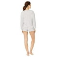 thumbnail image 3 of Splendid Short Set Womens Small Heather Gray Stretch Blouson Long Sleeve JDM1047, 3 of 3
