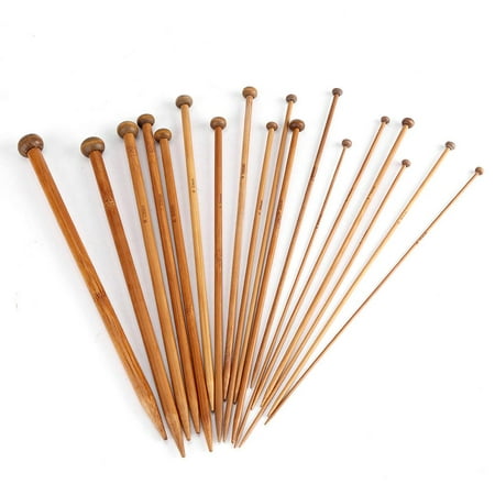 Rdeghly Bamboo Knitting Needles Set, Single Pointed Carbonized Knitting ...