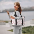 thumbnail image 4 of Zufioo Tulips Flowers Pattern Hand-held Travel Bag, Waterproof Adjustable Shoulder Strap Crossbody Duffel Bag, Suitable for Work, Short trips, Sports, 4 of 8