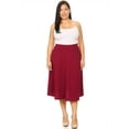 thumbnail image 4 of Women's Casual Basic Plus Size High Waist A-Line Mid-Length Skirt, 4 of 5