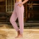 thumbnail image 5 of Pantalones de Cintura Elástica para Mujeres Lino Pantalones de Pierna de Color Sólido con Bolsillos Pantalones de Cintura Elástica de Encaje Y Pierna para Uso Casual, 5 of 5