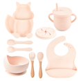 thumbnail image 2 of Mistaha Vaisselle en silicone pour Écureuil Tacheté Ensemble de Compléments Alimentaires pour Bébé Fourchette Cuillère pour Bébé silicone Intégré, 2 of 6