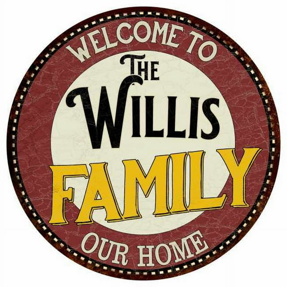 The Willis Family 14" Round Metal Sign Kitchen Game Room Decor 100140038217
