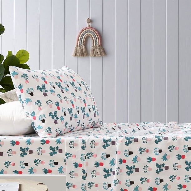 Juego de sábanas estampado Happy Kids Plant Kids Individual