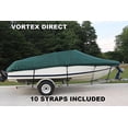 thumbnail image 4 of NEW VORTEX 5 YEAR CANVAS HEAVY DUTY GREEN VHULL FISH SKI RUNABOUT COVER FOR 17 to 18 to 19' FT BOAT, IDEAL FOR 96" BEAM (FAST SHIPPING - 1 TO 4 BUSINESS DAY DELIVERY), 4 of 4