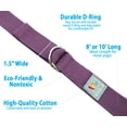 thumbnail image 3 of Wacces D-Ring Buckle Cotton Yoga Straps Bands - Best for Stretching - Purple - 10 Feet, 3 of 5