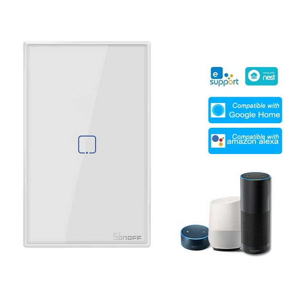 T0us1c Tx 1 Gang Smart Wifi Wall Light Switch App Touch Control Timer Standard Panel Smart Switch Compatible With Home Nest Amp